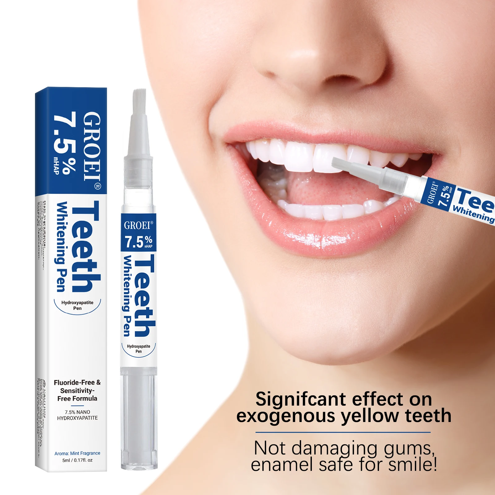 Teeth Whitening With Peroxide - Pena Pemutih Gigi Hidroksiapatit Pena Gel