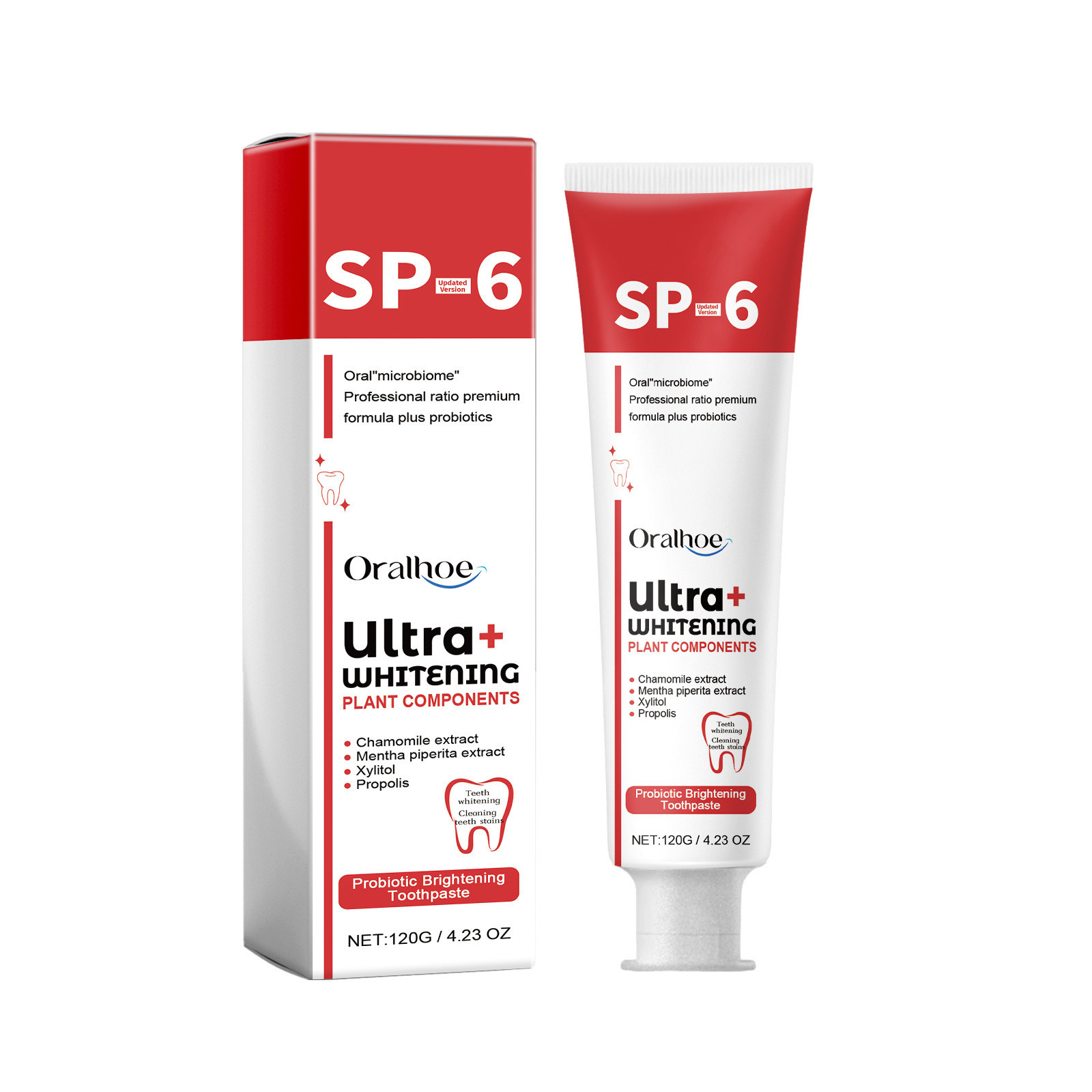 Teeth Whitening Enzymes - Pasta gigi pemutih probiotik SP-6 mencerahkan