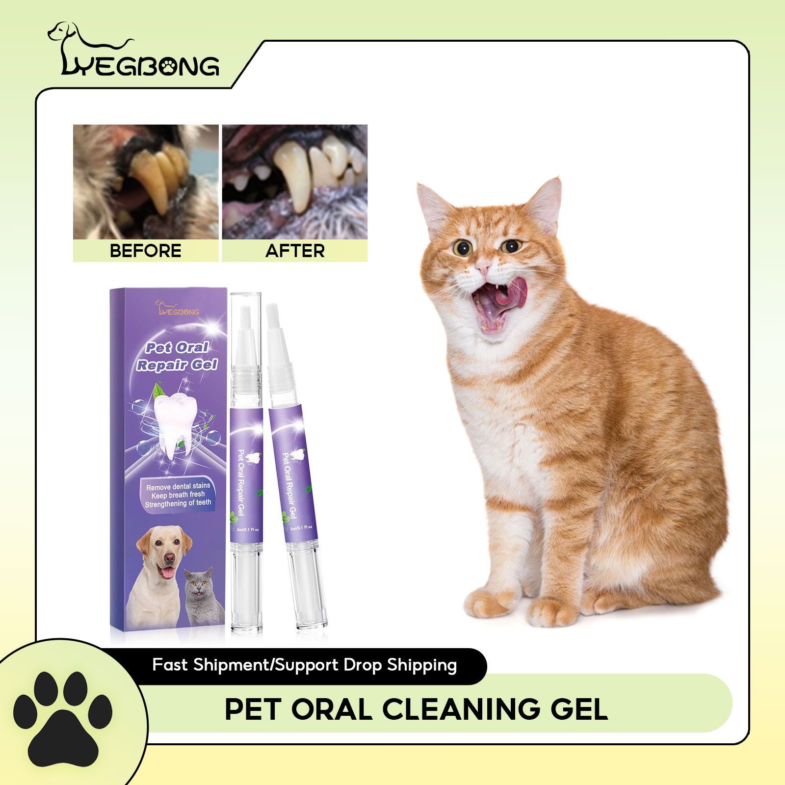 Teeth Whitening With Peroxide - Gel perbaikan mulut hewan peliharaan, penghilang