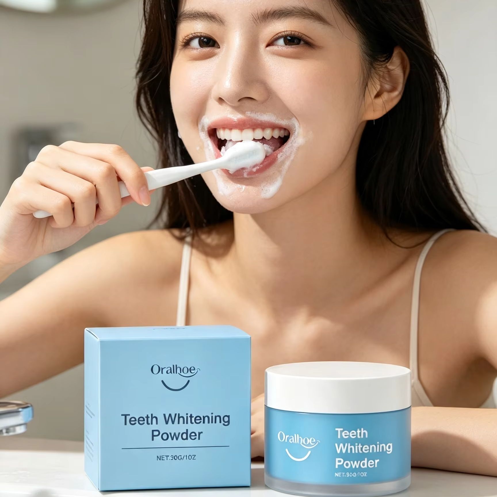 Teeth Whitening Groupon - Bubuk Gigi Oralhoe untuk Membersihkan Noda