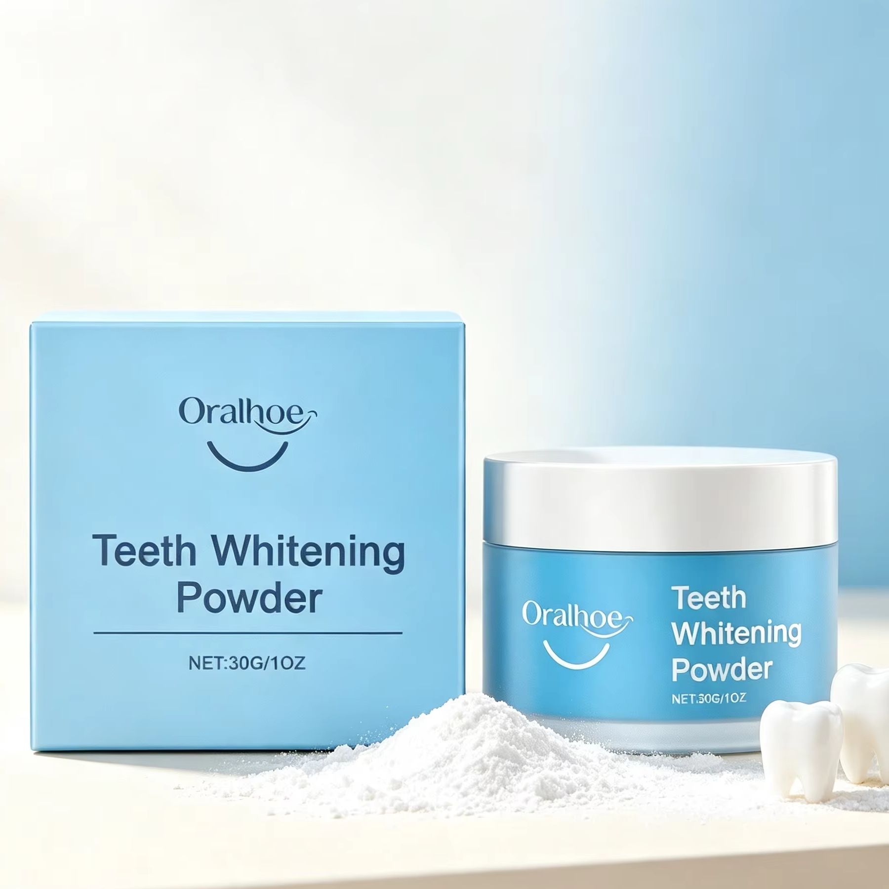 Bubuk Gigi Oralhoe untuk Membe - Teeth Whitening Groupon ulasan dan harga