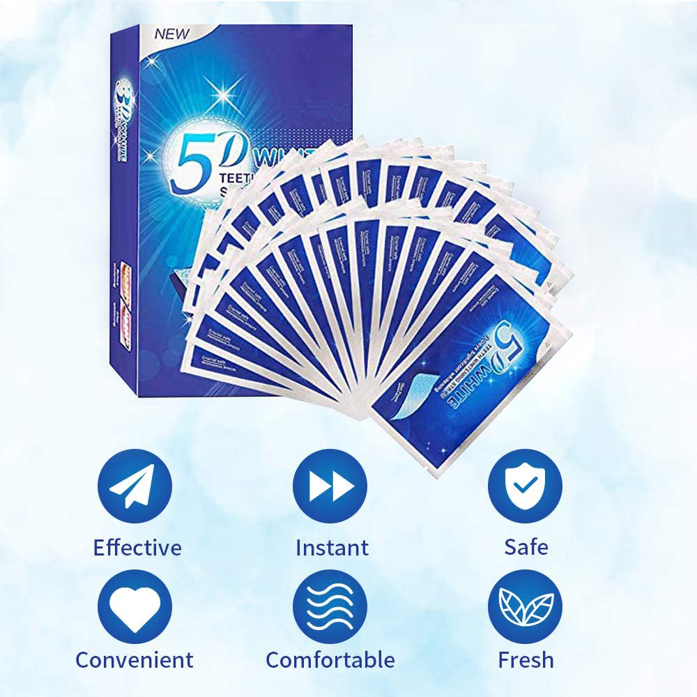 Strip Pemutih Gigi 5D Gel Pemu - Teeth Whitening With Peroxide ulasan dan harga