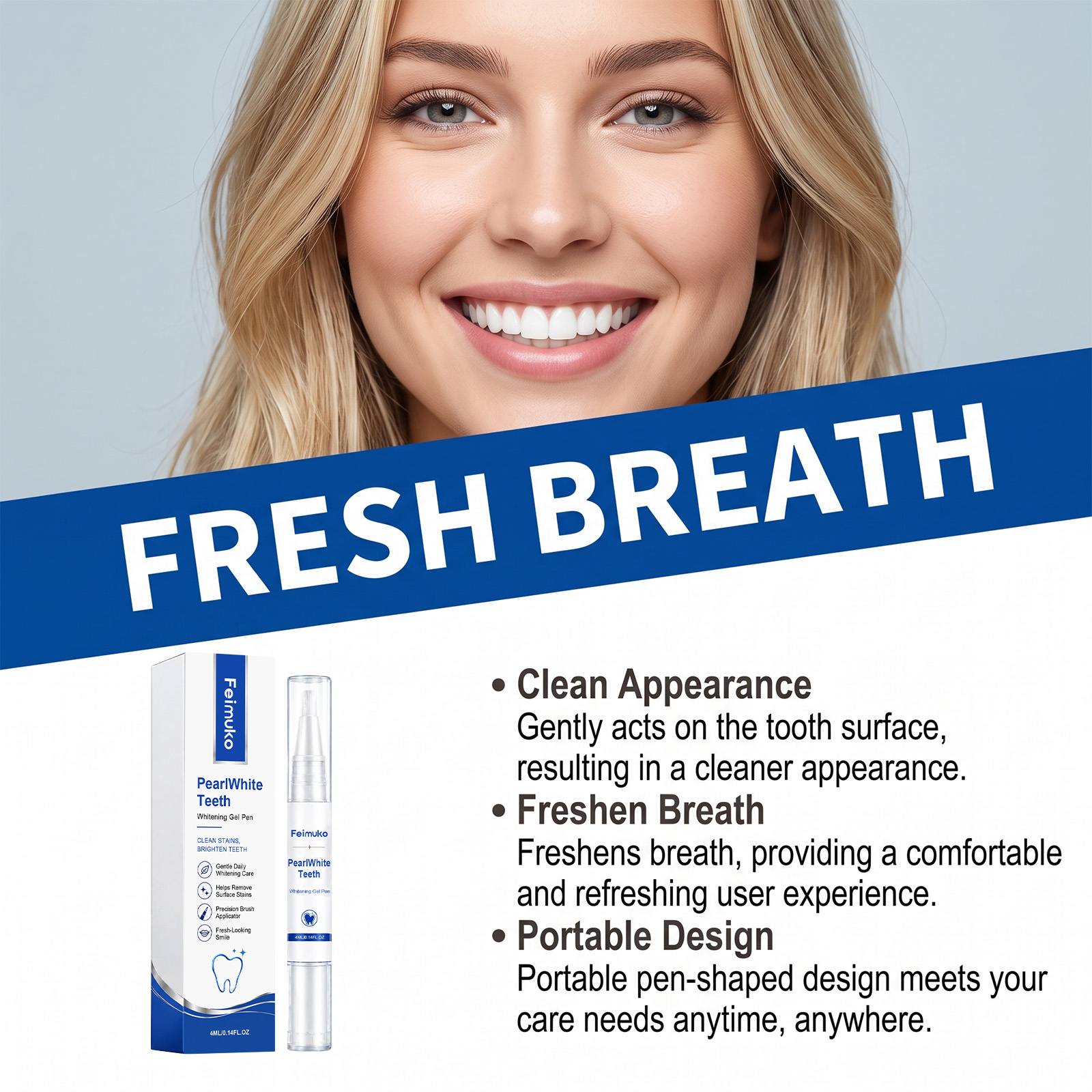 Pena Gel Pemutih Gigi Portabel - Teeth Whitening Before And After ulasan dan harga