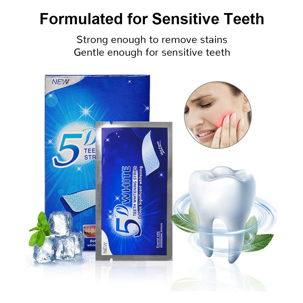 Strip Pemutih Gigi 5D Gel Pemu - Teeth Whitening Before And After ulasan dan harga